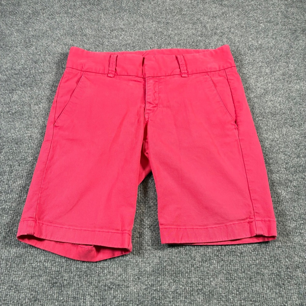 J.Crew Andie Chino Shorts Womens 0 Pink Mid Rise Cotton Casual Summer